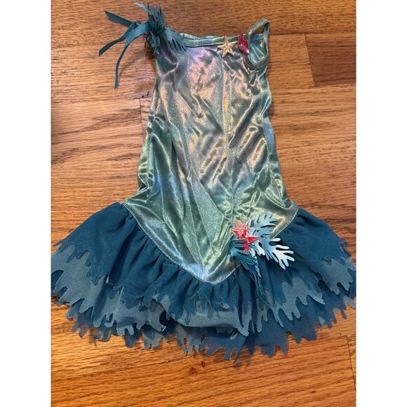 American Girl Doll Dress With Blue Tulle Skirt & Seaweed Detailing - Picture 1 of 2